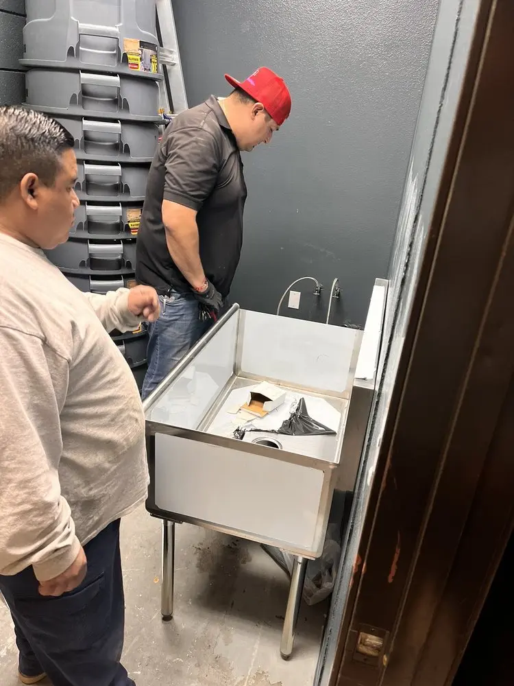 Commercial plumbing and sink installation in La Grange